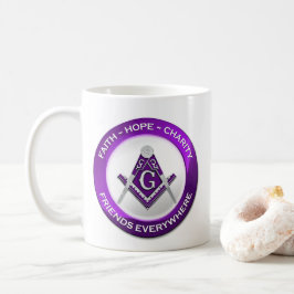 Masonic Mug Purple Koffiemok