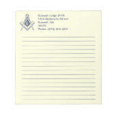 Masonic Note Pad Notitieblok (Voorkant)