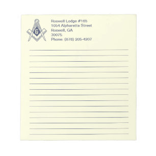 Masonic Note Pad Notitieblok