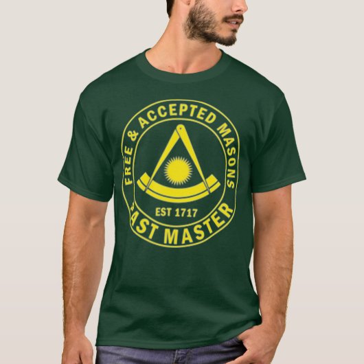 Masonic Past Master FAM Quadrant Compass T-shirt (Voorkant)
