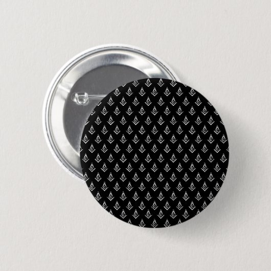 Masonic Pattern (zwart) Ronde Button 5,7 Cm (Voorkant /achterkant)