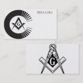Masonic Personalized Visitekaartje (Voorkant / Achterkant)