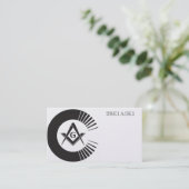 Masonic Personalized Visitekaartje (Staand voorkant)