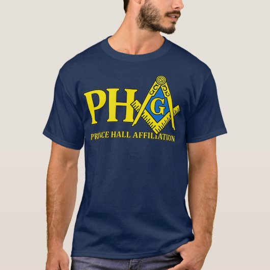Masonic PHA Prince Hall Affiliation Freemason T-shirt (Voorkant)