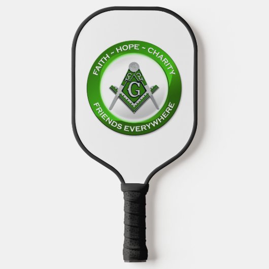 Masonic Pickleball Paddle Green (Voorkant)