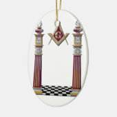 Masonic Pillars Keramisch Ornament (Links)