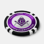 Masonic Poker Chip Purple (Enkel)