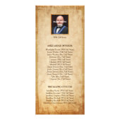 Masonic Rack Kaart Sjabloon | Oude rustieke perkam (Achterkant)