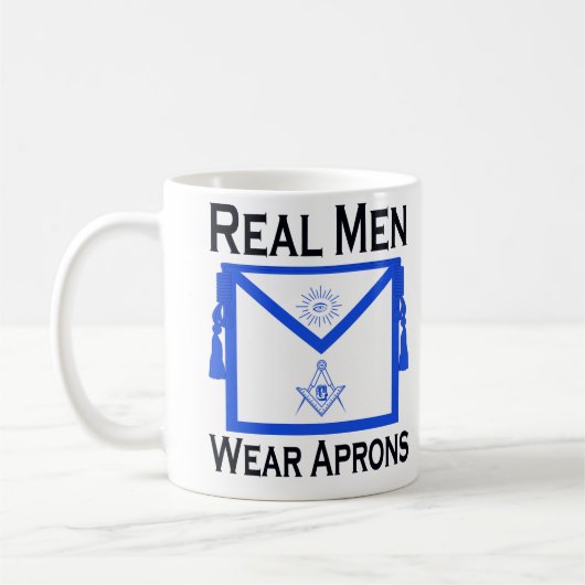 Masonic "Real Mannen Draag Aprons" mok (Links)