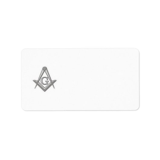 Masonic retour adreslabel etiket (Voorkant)