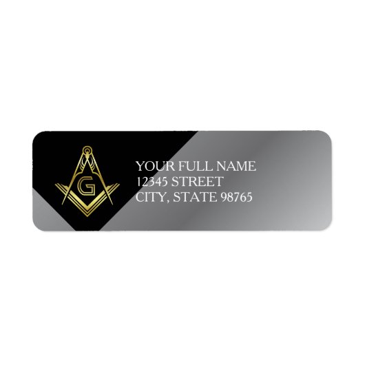 Masonic Return Address Labels (Voorkant)