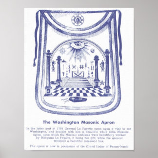 Masonic Schort van George Washington Poster