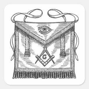Masonic Schort Vierkante Sticker