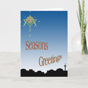 Masonic Seasons Greetings Feestdagen Kaart