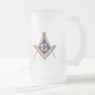 Masonic & Shriners Emblem personaliseren Matglas Bierpul