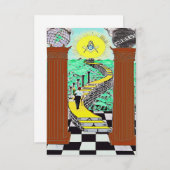 Masonic Shriners Invitation Kaart (Voorkant / Achterkant)