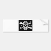 Masonic Skull & Botten, Square and Compass, Trowel Bumpersticker (Voorkant)