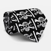 Masonic Skull & Botten, Square and Compass, Trowel Stropdas (Opgerold)