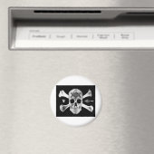 Masonic Skull & Botten, Vierkant en Kompas, Trowel Magneet (Insitu (Vaatwasser))