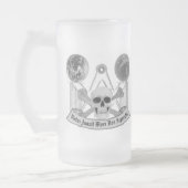 Masonic Skull en Crossbones Matglas Bierpul (Links)