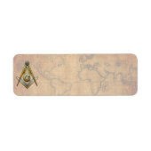 Masonic Square and Compass Etiket (Voorkant)