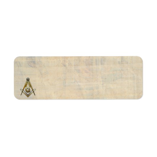 Masonic Square and Compass Etiket (Voorkant)