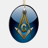 Masonic Square and Compass Keramisch Ornament (Rechts)