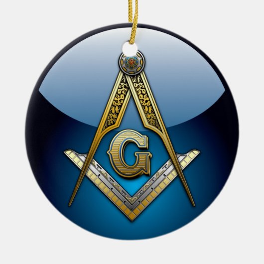 Masonic Square and Compass Keramisch Ornament (Voorkant)