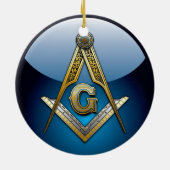 Masonic Square and Compass Keramisch Ornament (Achterkant)