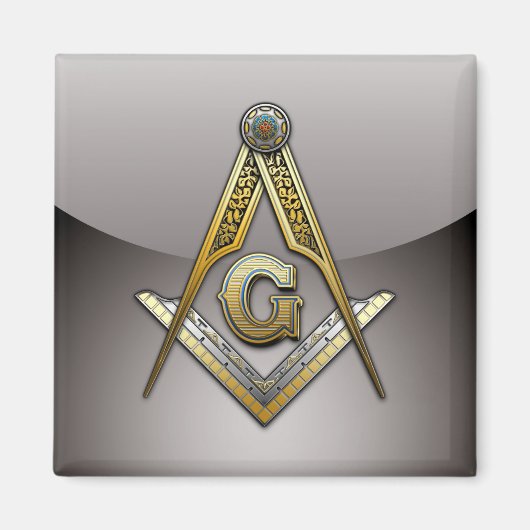 Masonic Square and Compass Magneet (Voorkant)