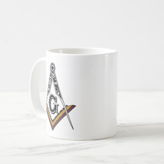 Masonic Square and Compass Mok (Voorkant links)