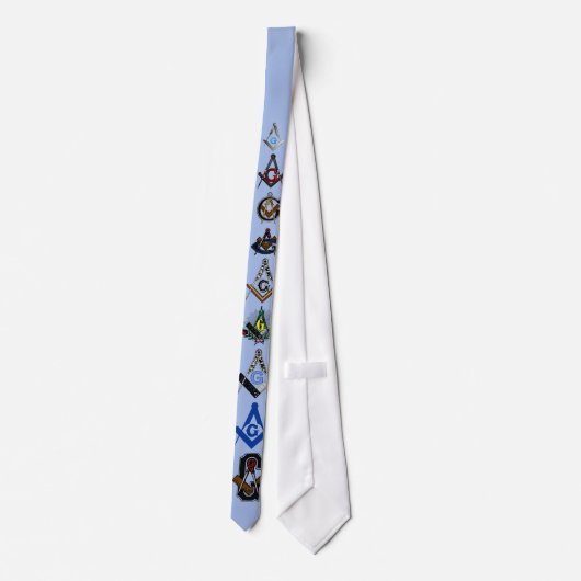 Masonic Square and Compass Necktie Stropdas (Achterkant)