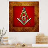 Masonic Square and Compass Poster (Keuken)