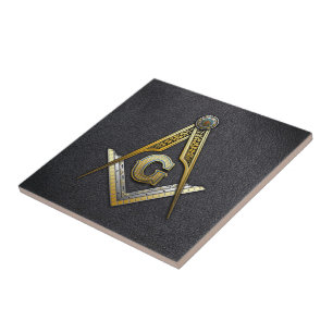 Masonic Square and Compass Tegeltje