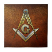 Masonic Square and Compass Tegeltje (Voorkant)