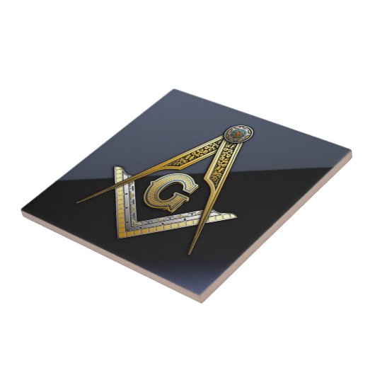 Masonic Square and Compass Tegeltje (Zijkant)