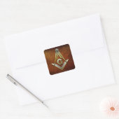 Masonic Square and Compass Vierkante Sticker (Envelop)