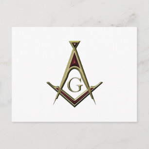 Masonic Square & Compass Briefkaart