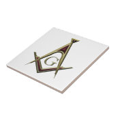 Masonic Square & Compass Tegeltje (Zijkant)