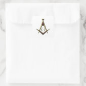Masonic Square & Compass Vierkante Sticker (Tas)