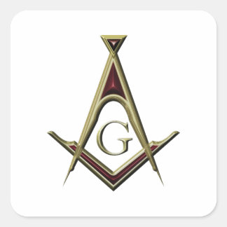 Masonic Square & Compass Vierkante Sticker