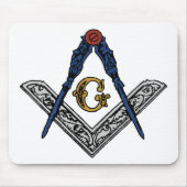Masonic Square en Compass Muismat (Voorkant)