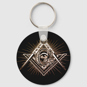 Masonic Square en Compass Sleutelhanger