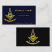 Masonic Sun Visitekaartje (Voorkant / Achterkant)