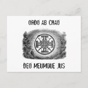 Masonic symbolen ORDO AB CHAO Briefkaart
