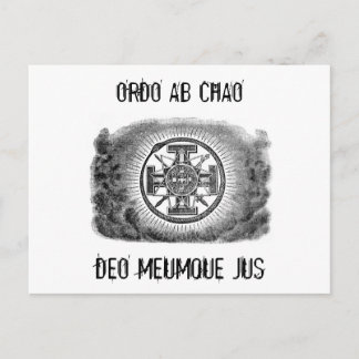 Masonic symbolen ORDO AB CHAO Briefkaart