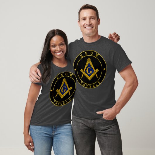 Masonic symbool Ken jezelf Meester Mason lodge T-shirt (Unisex)