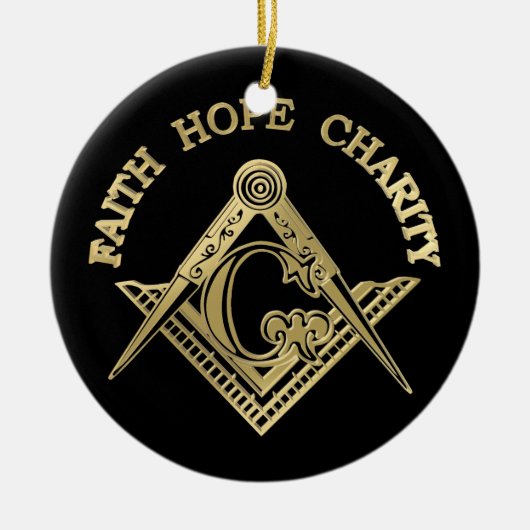 Masonic-symbool Keramisch Ornament (Voorkant)