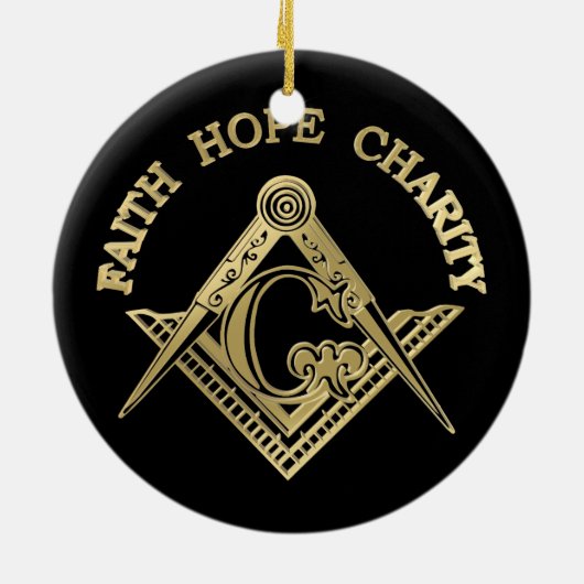 Masonic-symbool Keramisch Ornament (Achterkant)