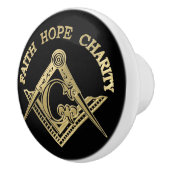 Masonic-symbool Keramische Knop (Rechts)